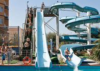 Açık Hız Su Kaydırağı Aqua Su Parkı Yüzme Havuzu Ticari Slayt Mavi Renk