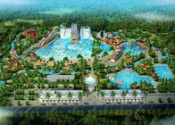 Özelleştirilmiş Eğlence Su Parkı Fiberglas Su Kaydırağı Aqua Park Tasarımı