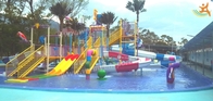 Yaz Açık Aqua Oyun Alanı Oyunları Fiberglas Slayt Tema Parkı İçin Aile su evi