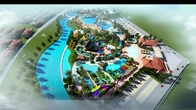 Yapay Su Parkı Dalga Havuzu Otel Plajında ​​Dayanıklı Hava Üfleme Sörf Dalgası