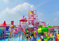 Genç Etkileşimli Aile için Candy Style Fiberglas Aqua Oyun Parkı