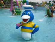 Donald Duck Özelleştirilmiş Püskürtme Aqua Play Su Oyunu Fiberglas Su Parkı Ekipmanları
