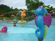Su Oyunları Çocuklara Dayanıklı Su Parkı Karikatür Hipokampus Sprey Mavi Renk