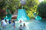 Çocuklar İçin Yüzme Havuzu Oyun Fiberglas Su Parkı Ekipmanları Aile Geniş Slayt