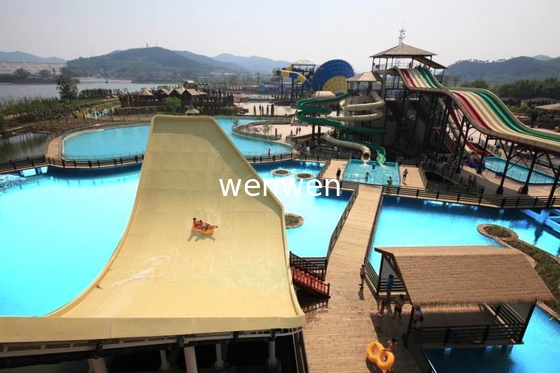 12m Platform Yüksekliği U - Waving Su Parkı Slide / Ticari Oyun Ekipmanları