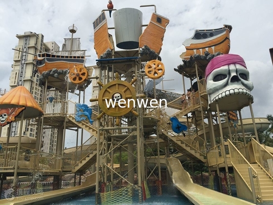 50 Kişilik 30m3 / H Aqua Oyun Parkı Korsan Gemisi Su Evi