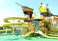 Resort Park için OEM Anti Ultraviyole Aqua Bahçesi Korsan Gemisi Slayt